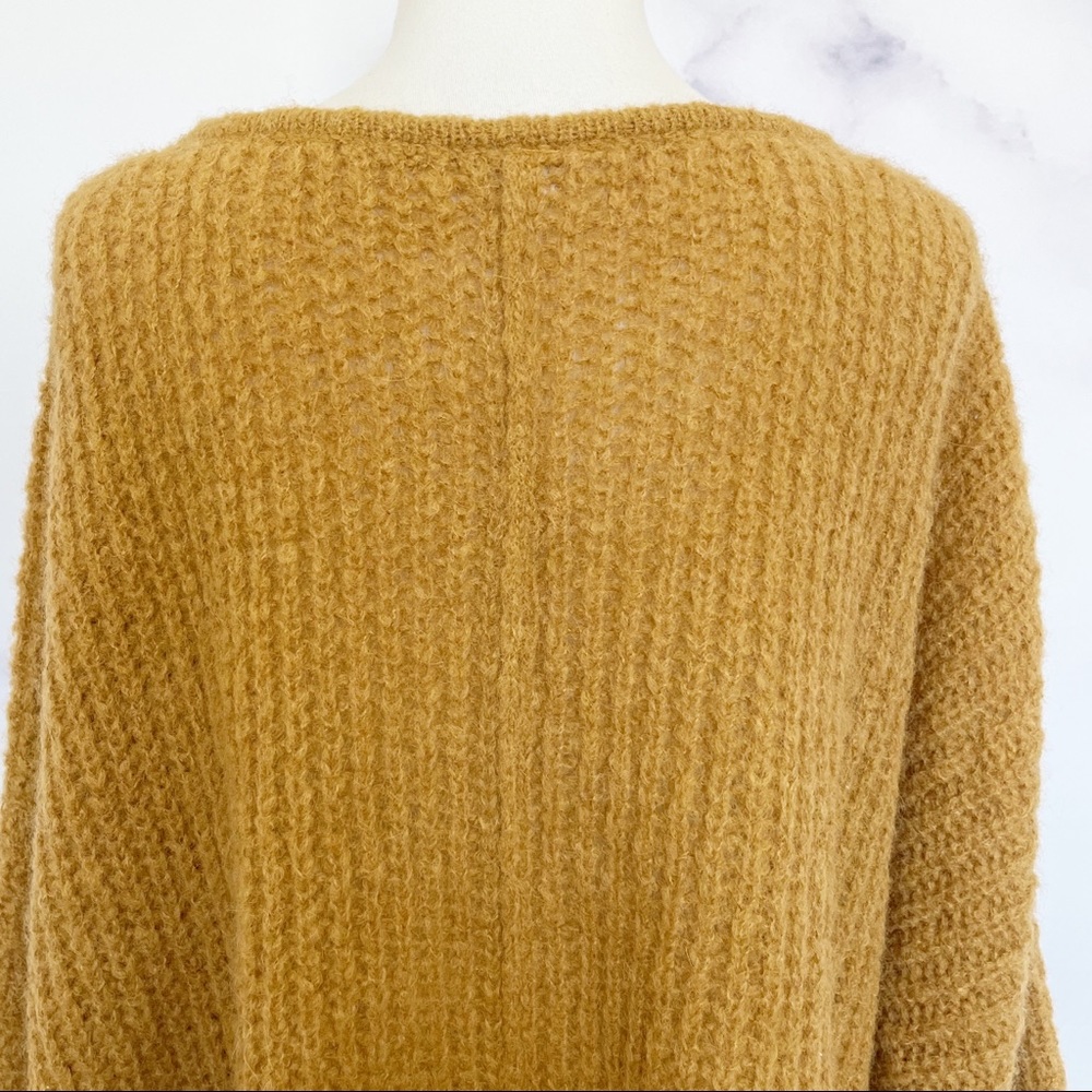 SOLD Free People Moonbeam V-Neck Alpaca Blend Sweater In Noon Sun - Picture 11 of 14